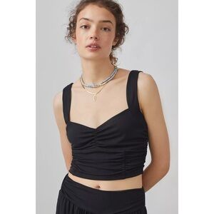 Anthropologie Maeve Ruched Crop Top